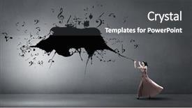  Presentation with blue eyes technology eye scan - Cool new theme with sightless - young woman with blindfold backdrop and a dark gray colored foreground