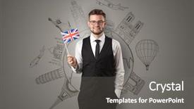  Presentation with elegant - Beautiful presentation featuring sightseeing concept on the background backdrop and a  colored foreground