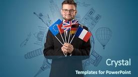  Presentation with elegant - Slide deck featuring sightseeing concept on the background background and a  colored foreground