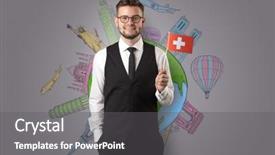  Presentation with elegant - PPT theme having sightseeing concept on the background background and a  colored foreground