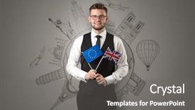  Presentation with elegant - Presentation featuring sightseeing concept on the background background and a  colored foreground