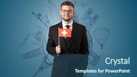  Presentation with elegant - Cool new theme with sightseeing concept on the background backdrop and a  colored foreground