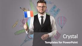  Presentation with elegant - Slides featuring sightseeing concept on the background background and a  colored foreground