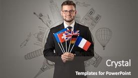  Presentation with elegant - Colorful slides enhanced with sightseeing concept on the background backdrop and a  colored foreground