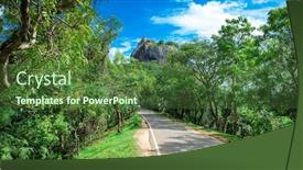  Presentation with sri lanka - Presentation theme enhanced with sigiriya-lion-rock-fortress background and a tawny brown colored foreground