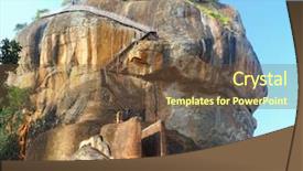  Presentation with sigiriya - PPT layouts having sigiriya lion rock fortress background and a tawny brown colored foreground