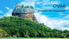  Presentation with sigiriya - Colorful PPT theme enhanced with sigiriya lion rock fortress backdrop and a light blue colored foreground