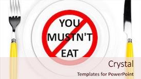  Presentation with action plan way forward text - Presentation design having interdiction sign - plate with text you mustn't background and a lemonade colored foreground