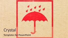  Presentation with umbrella - Audience pleasing presentation theme consisting of sign an umbrella on a box backdrop and a lemonade colored foreground