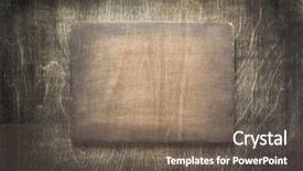 Presentation with wood grain texture - PPT theme featuring sign board at wooden background background and a gray colored foreground