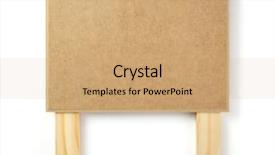  Presentation with wooden boat at sea edge - Presentation having sign board isolated on white background and a  colored foreground