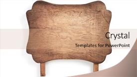  Presentation with wooden board for oktoberfest - Beautiful PPT theme featuring sign board isolated on white backdrop and a coral colored foreground