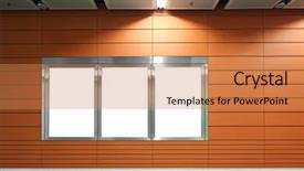  Presentation with metro train - PPT theme enhanced with sign board metro train - blank billboard background and a coral colored foreground