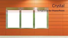  Presentation with medical folder blank or clipboard - Audience pleasing theme consisting of sign board metro train - blank billboard backdrop and a red colored foreground