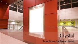  Presentation with metro train - Theme with sign board metro train - it is a advertisement blank background and a red colored foreground