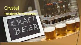  Presentation with brewery - Slides with sign board with beer samples background and a  colored foreground