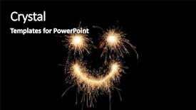  Presentation with firework - Presentation theme consisting of sign draw with firework background and a black colored foreground