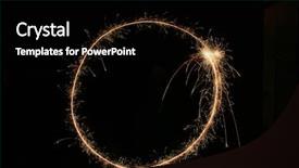  Presentation with firework - Beautiful PPT theme featuring sign draw with firework backdrop and a  colored foreground