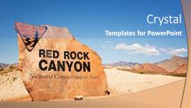  Presentation with rock - Audience pleasing PPT layouts consisting of sign for red rock canyon state park nevada usa backdrop and a teal colored foreground