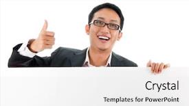  Presentation with notepad blank lined paper - Colorful slide deck enhanced with sign holding a white card backdrop and a white colored foreground