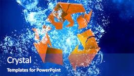  Presentation with waste water reuse - Beautiful PPT layouts featuring sign in clear blue water backdrop and a ocean colored foreground