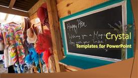  Presentation with glamping - Beautiful presentation theme featuring communal room on glamping backdrop and a tawny brown colored foreground