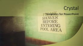  Presentation with locker room - Presentation design with sign in locker room shower background and a yellow colored foreground