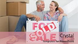  Presentation with new home - Colorful presentation enhanced with sign in their new home backdrop and a coral colored foreground