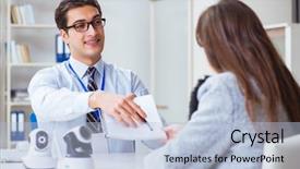  Presentation with cameras - PPT layouts consisting of sign installation - sales assistant showing cameras background and a light blue colored foreground