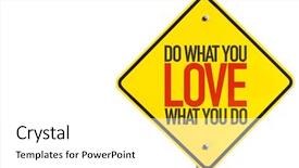  Presentation with love - PPT theme enhanced with sign isolated on white background background and a white colored foreground