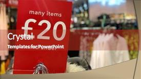  Presentation with retail - Presentation design featuring sign items under 20 inside background and a crimson colored foreground
