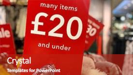  Presentation with for sale sign - Presentation theme featuring sign items under 20 inside background and a crimson colored foreground