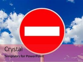 Sign No Entry Sky PPT template 30 | CrystalGraphics