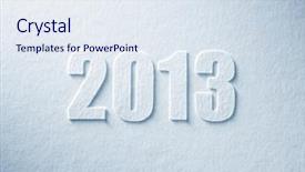  Presentation with paper - Cool new presentation theme with sign of 2013 year backdrop and a sky blue colored foreground