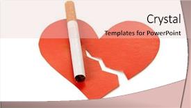  Presentation with nicotine - Amazing slide deck having sign of heart and nicotine backdrop and a lemonade colored foreground