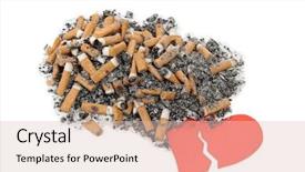  Presentation with nicotine - Slides consisting of sign of heart and nicotine background and a lemonade colored foreground