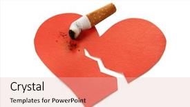  Presentation with nicotine - Presentation theme with sign of heart and nicotine background and a lemonade colored foreground