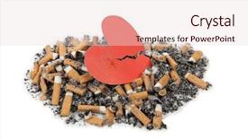  Presentation with nicotine - Colorful PPT theme enhanced with sign of heart and nicotine backdrop and a lemonade colored foreground