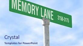  Presentation with memory - Presentation enhanced with sign of memory lane background and a sky blue colored foreground