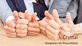  Presentation with praise - Cool new presentation theme with sign of success and praise backdrop and a lemonade colored foreground