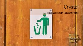  Presentation with sign disabled parking - Presentation theme with sign on a dustbin background and a gold colored foreground