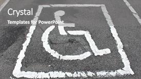  Presentation with parking lot - Theme consisting of sign on a parking lot background and a gray colored foreground