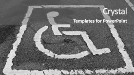  Presentation with parking lot - Slides with sign on a parking lot background and a gray colored foreground