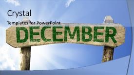  Presentation with december - Slides having sign on a summer day background and a light blue colored foreground