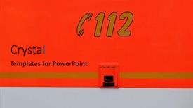  Presentation with ambulance - Colorful theme enhanced with sign on an orange ambulance backdrop and a  colored foreground