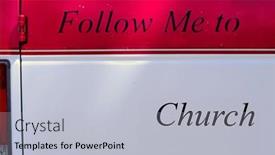  Presentation with seeking - Presentation theme with sign-on-car-door-follow background and a light gray colored foreground