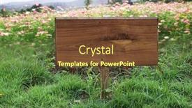  Presentation with grass - Audience pleasing PPT layouts consisting of sign on grass backdrop and a tawny brown colored foreground