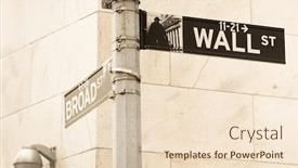  Presentation with wall street - Presentation having sign-on-the-wall-street background and a lemonade colored foreground