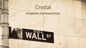  Presentation with wall street - Amazing PPT theme having sign on the wall street backdrop and a lemonade colored foreground