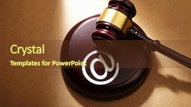  Presentation with law - Audience pleasing slide deck consisting of sign or internet law backdrop and a tawny brown colored foreground